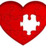 heart puzzle with missing piece