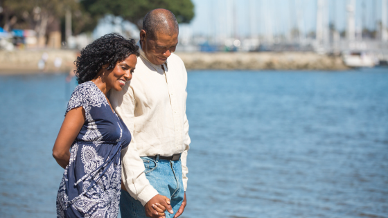 finding love after 50 black couple by the water